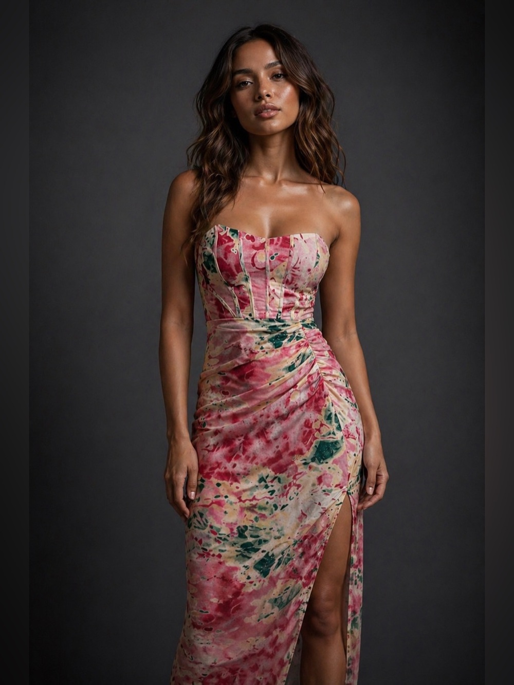 Function & Fringe Edit | Anthropologie Floral Satin Dress - Picture 3 of 5